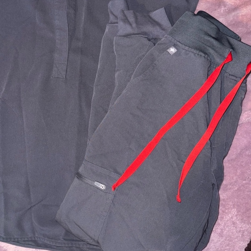 Figs charcoal high waist Zamora joggers - pants only